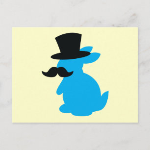 Top Hat Bunny Rabbit Postcard