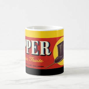 Top Hat Fruit Label Mug