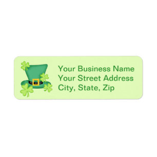 Top Hat Shamrocks Lime Green Sticker