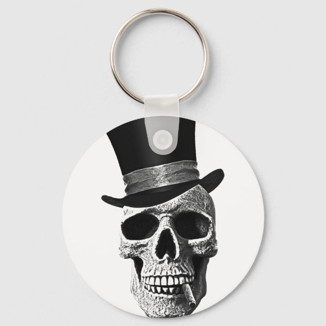 Top hat skull key ring (Front)