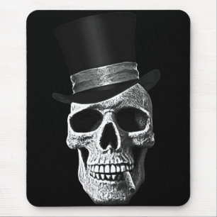 Top hat skull mouse pad