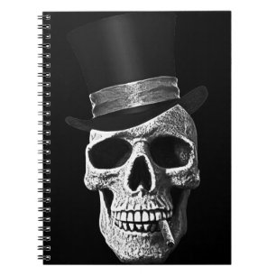 Top hat skull notebook