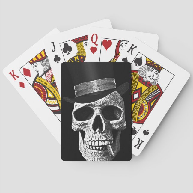 Top hat skull playing cards (Back)
