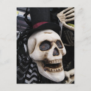 Top Hat Skull Postcard