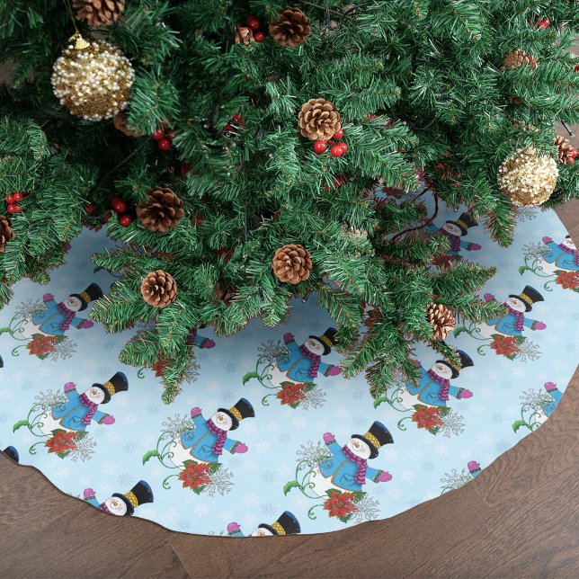 Top Hat Snowman Brushed Polyester Tree Skirt (Creator Uploaded)