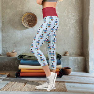 Top Hat Snowman Capri Leggings