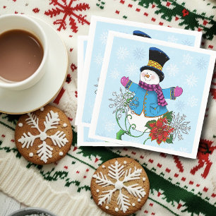Top Hat Snowman Napkin