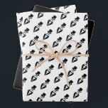 Top Hat Tuxedo Moustache Wedding Wrapping Paper Sheet<br><div class="desc">Top Hat Tuxedo Moustache Wedding Wrapping Paper Sheets. Create the perfect wedding or bachelor party gift wrapping. Personalise this design with your own text. Further customise this design by selecting the "customise further" link.</div>