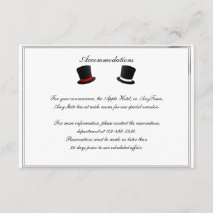 Top Hats and Bow Ties Gay Wedding Insert