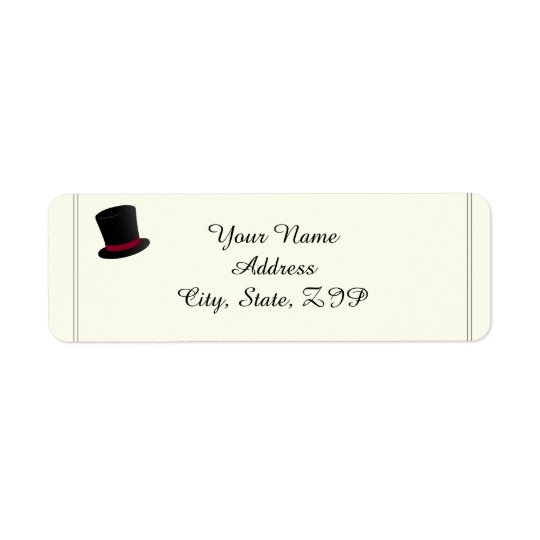 Top Hats and Bow Ties Return Address Return Address Label