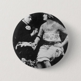 Top Hats and Tattoos 6 Cm Round Badge