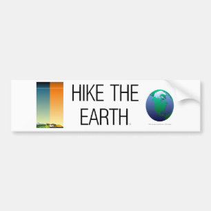 TOP Hike The Earth Bumper Sticker