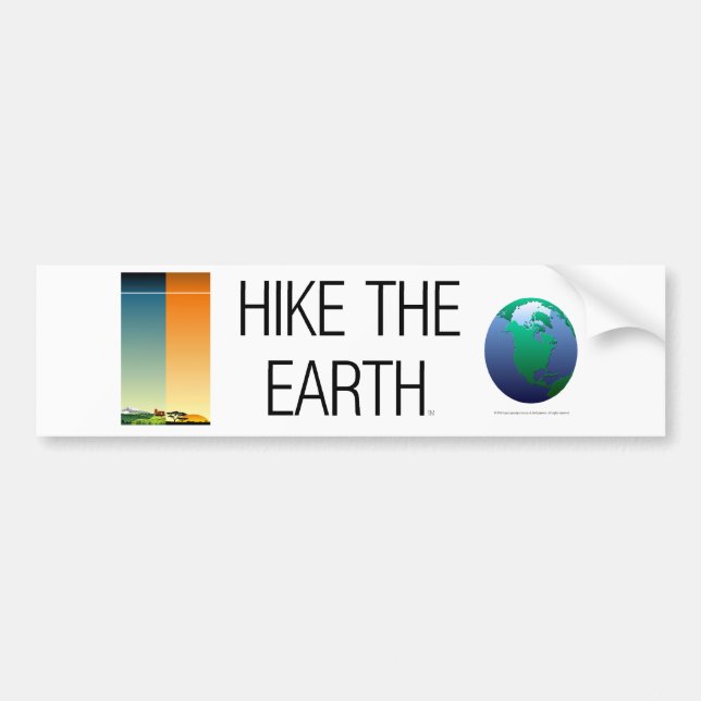 TOP Hike The Earth Bumper Sticker (Front)