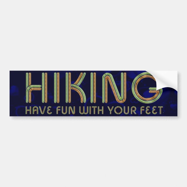 TOP Hiking Fun Bumper Sticker (Front)