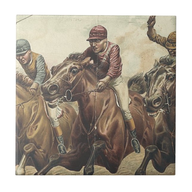 TOP Horse Racing Ceramic Tile (Front)