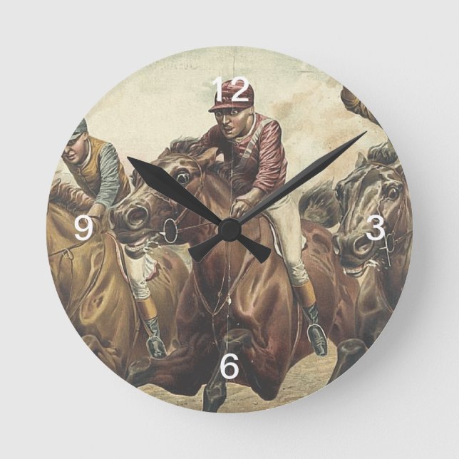 TOP Horse Racing Round Clock (Front)