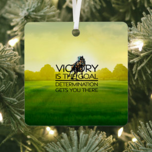 TOP Horse Racing Victory Slogan Metal Tree Decoration