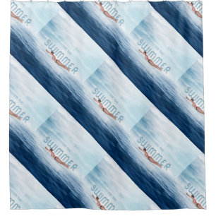 TOP I'm the Swimmer Shower Curtain
