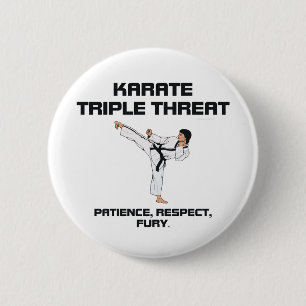 TOP Karate Slogan 6 Cm Round Badge