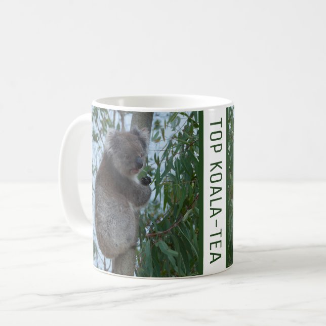 Top Koala-Tea Quality Funny Australia Coffee Mug (Front Left)