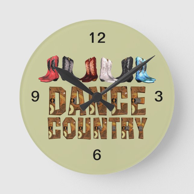 TOP Line Dance Country Round Clock (Front)