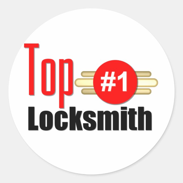 Top Locksmith Classic Round Sticker (Front)