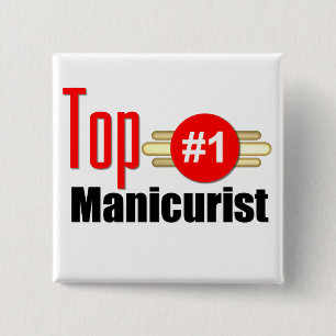Top Manicurist 15 Cm Square Badge