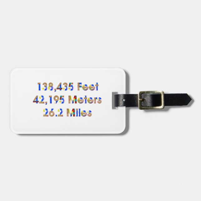 TOP Marathon Numbers Luggage Tag (Front Horizontal)