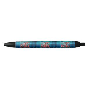 TOP Martial Arts Girl Black Ink Pen