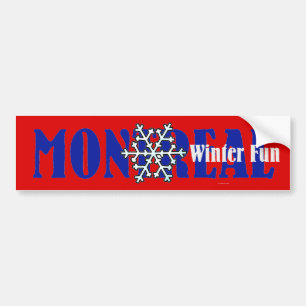 TOP Montreal Winter Fun Bumper Sticker