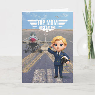 Top Mum Aviation Card – Funny Card for Mum