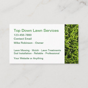 Top New Lawn Service Business Cards