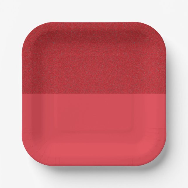 Top-Noise Tomato Red Paper Plate – Customisable (Front)
