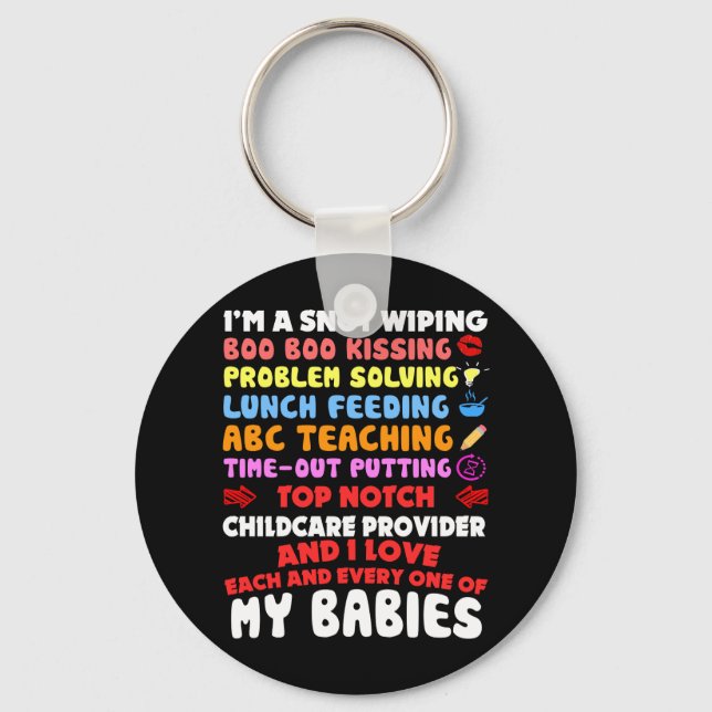 Top Notch Daycare Teacher I Love Each Key Ring (Front)
