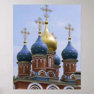 Top of Russian Orthodox Church in Russia Poster