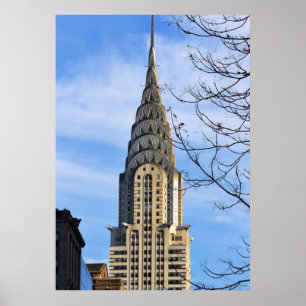 Top of the Chrysler Building, Bare Trees Poster