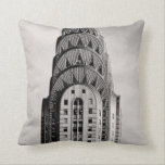 Top of the Chrysler Building NYC - B&W Cushion<br><div class="desc">Top of the Chrysler Building NYC - B&W The top of New York City's iconic Chrysler Building is featured in black and white.</div>