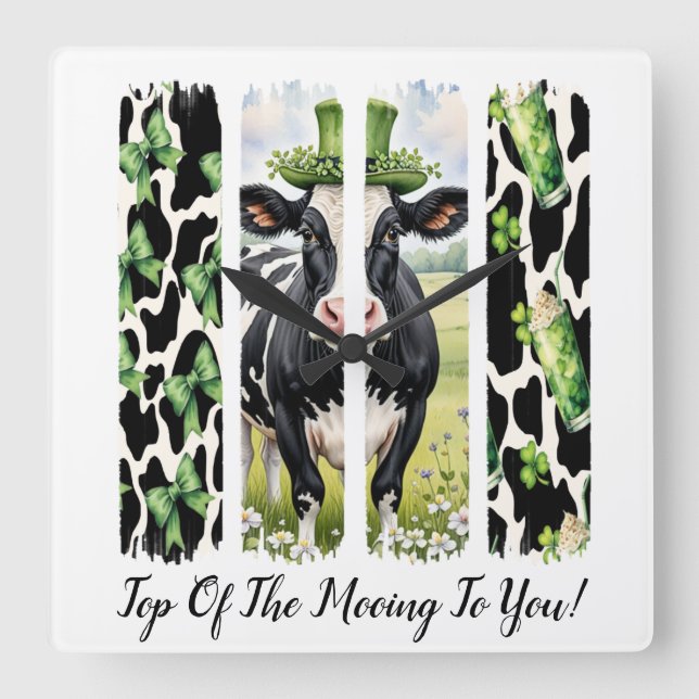 Top Of The Mooing To You Wall Clock (Front)