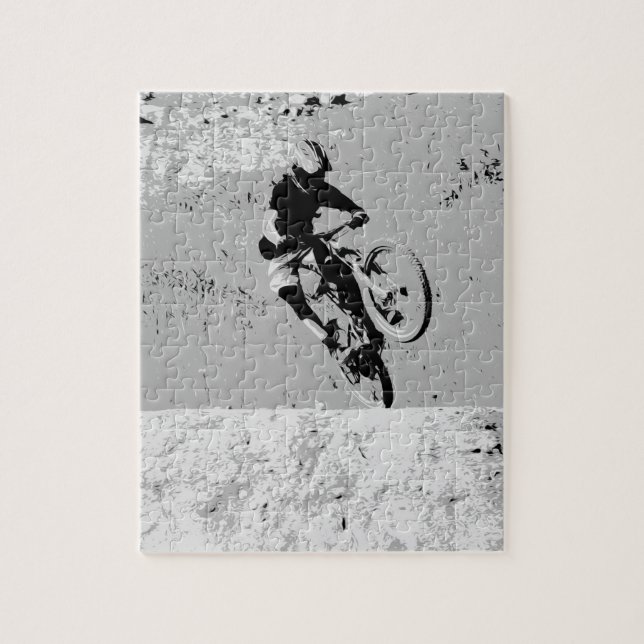 Top of the Mountain - Mountain Biker  Jigsaw Puzzle (Vertical)