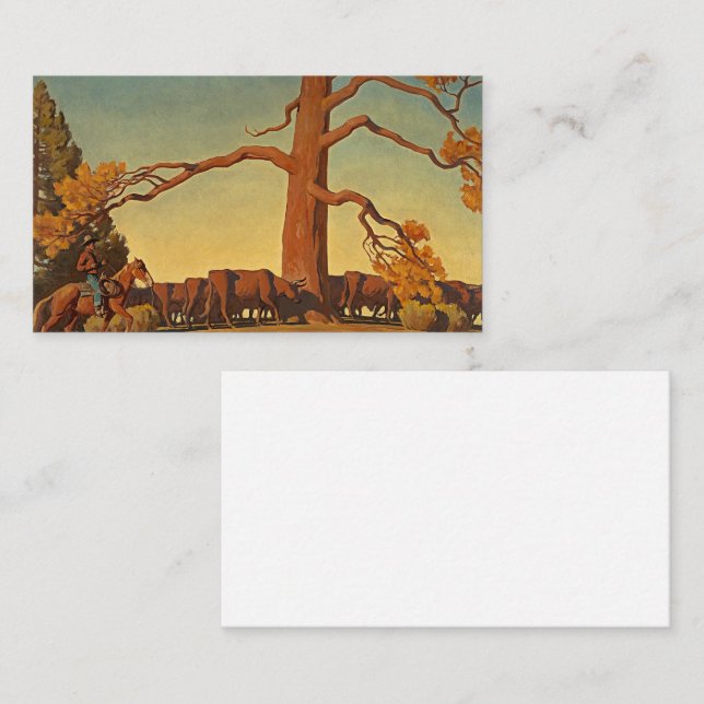 Top of the Ridge, 1933 by Maynard Dixon Business Card (Front/Back)