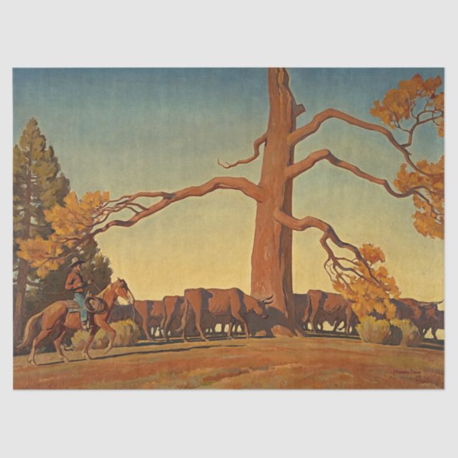 Top of the Ridge by Maynard Dixon Tissue Paper (Front)
