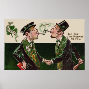 Top o'the Mornin' Vintage St. Patrick's Day Poster