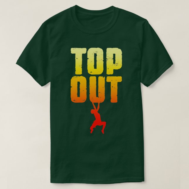 Top Out Rock Climbing Bouldering Funny Climber Boy (Design Front)