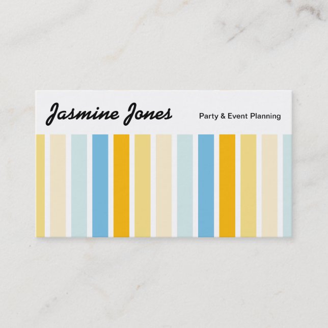 Top Panel - Colour Stripes 02 Business Card (Front)