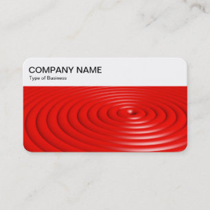 Top Panel - Concentric Rings - Red Business Card
