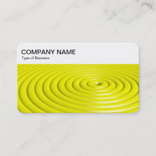 Top Panel - Concentric Rings - Yellow Business Car Card