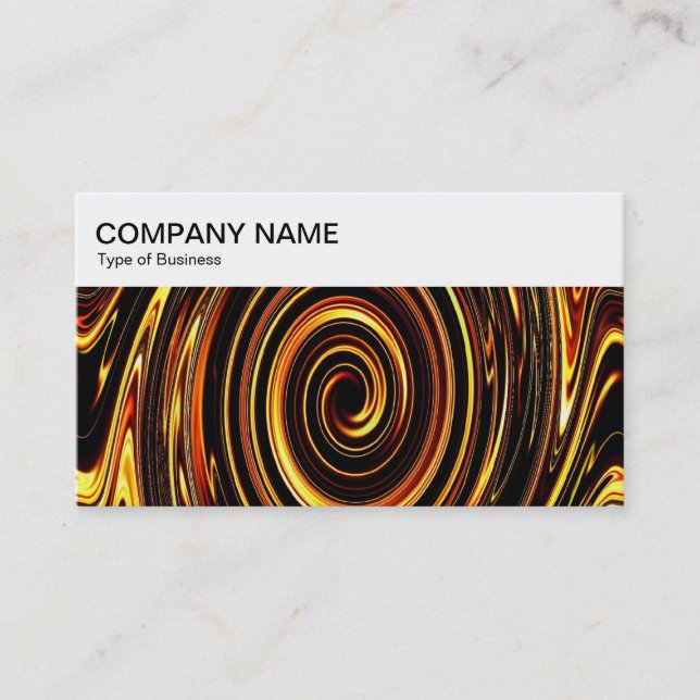 Top Panel - Fire Swirl 02 Business Card (Front)