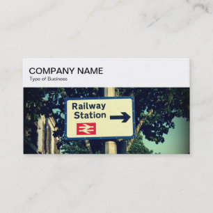 Top Panel - Railway Station Sign Business Card