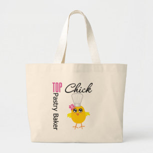 Top Pastry Chick Large Tote Bag