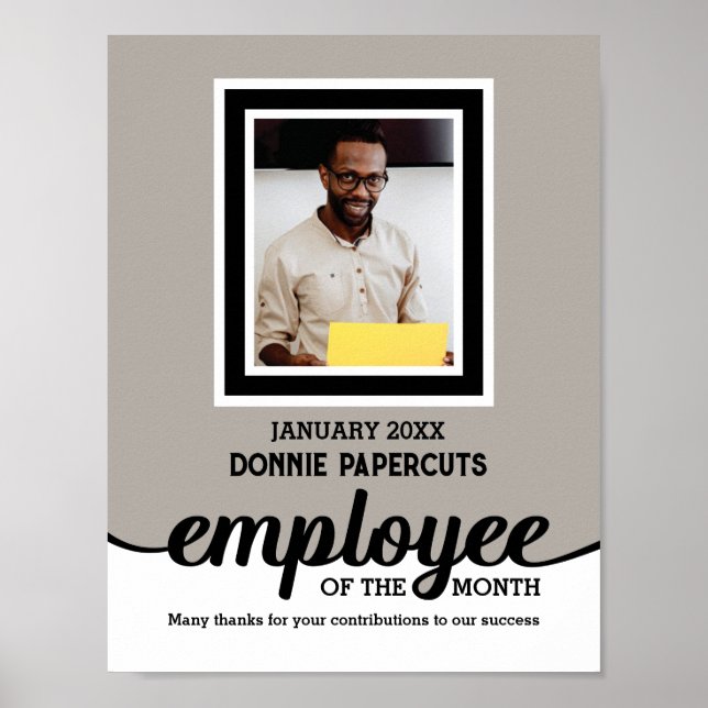 Top performer employee of the month award poster (Front)